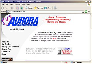 Aurora Moving & Storage screen shot