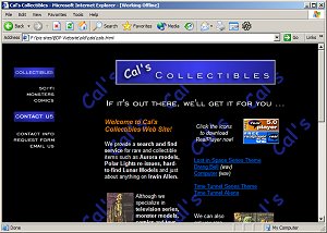 Cals Collectibles screen shot